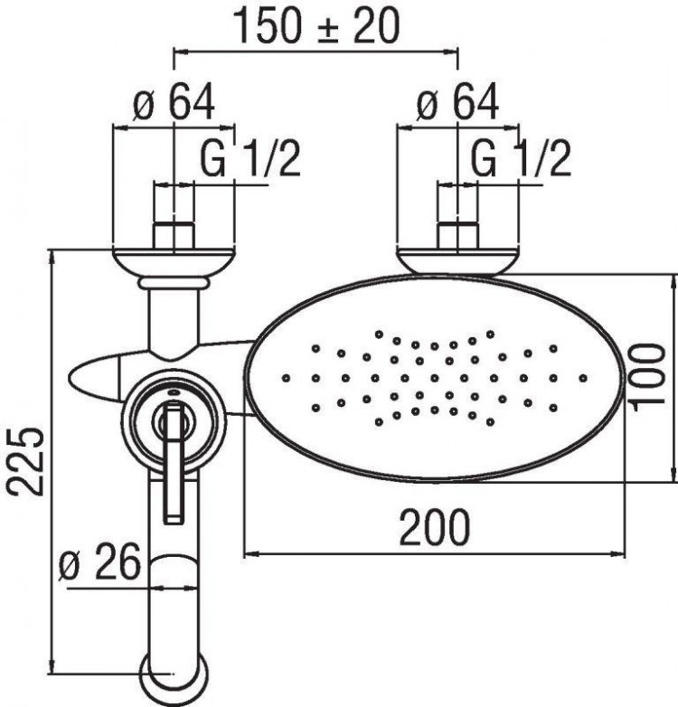 Смеситель для ванны Nobili Dubai DB00110/1CR