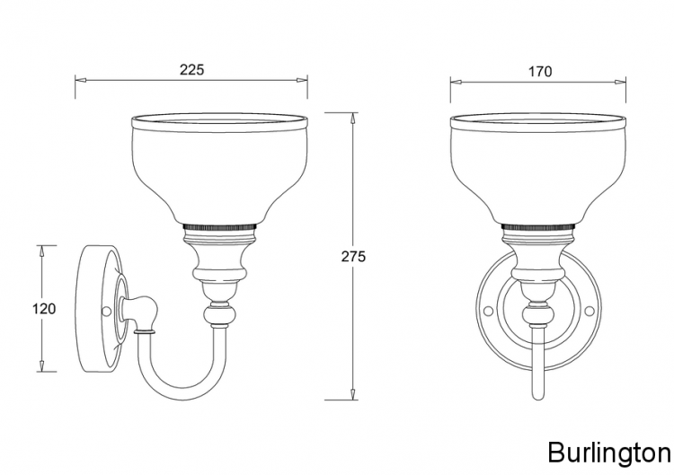 Декоративное бра с абажуром из матового стекла