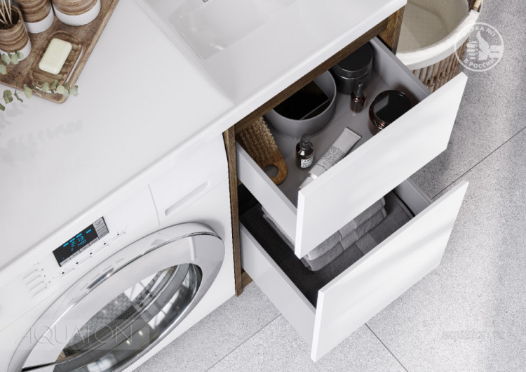 Тумба под раковину AQUATON Лондри 40 Дуб Рустикальный без фасада 1A267001LHDR0