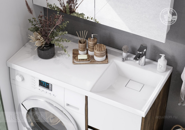 Тумба под раковину AQUATON Лондри 40 Дуб Рустикальный без фасада 1A267001LHDR0