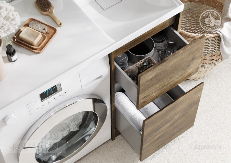 Тумба под раковину AQUATON Лондри 40 Дуб Рустикальный без фасада 1A267001LHDR0