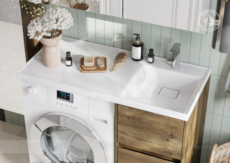 Тумба под раковину AQUATON Лондри 40 Дуб Рустикальный без фасада 1A267001LHDR0