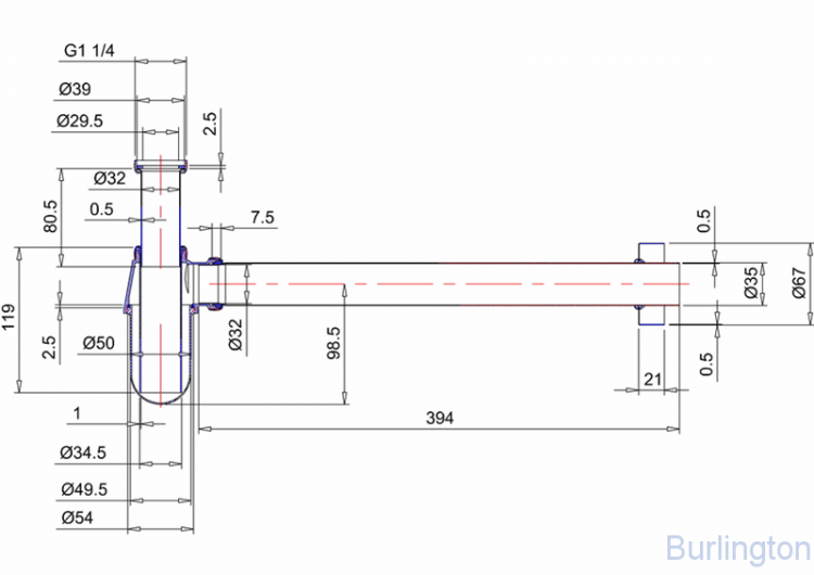 Сифон для раковины [W14]