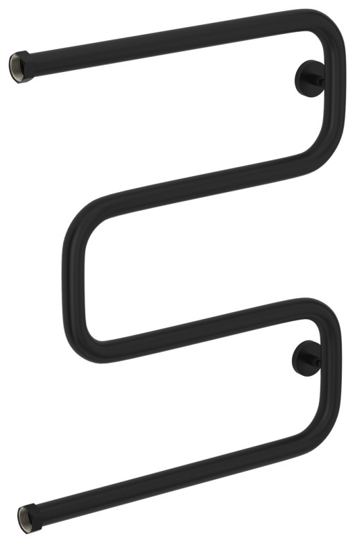 Полотенцесушитель водяной Сунержа Ш-образный 600х500 Матовый чёрный