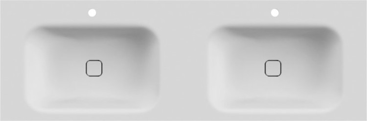 Консольная раковина из литьевого мрамора, двойная Cezares TITAN-1600-2-LVB-SOSPESO