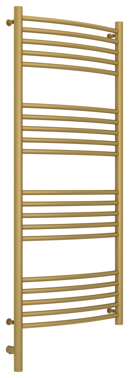 Полотенцесушитель электрический Сунержа Богема 3.0 выгнутая 1200х500 МЭМ левый Матовое золото