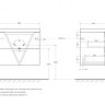 База под раковину подвесная с двумя выкатными ящиками 700x450x570 BelBagno VITTORIA-700-2C-SO-BO-P