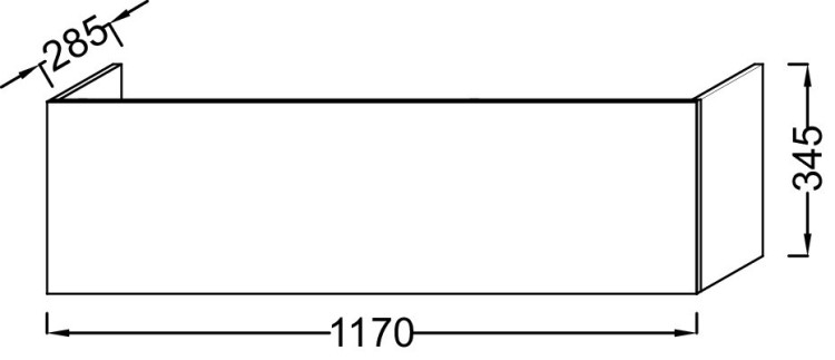 Прямоугольная основа 117 см Jacob Delafon ODEON UP EB899-M1