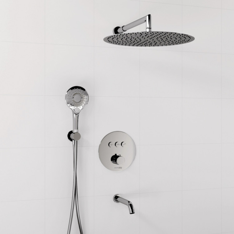 WasserKRAFT A175817 Встраиваемый комлплект для ванны с верхней душевой насадкой, лейкой и изливом