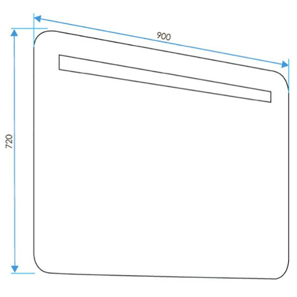 Зеркало 1MarKa Гармоника 90 с подсветкой