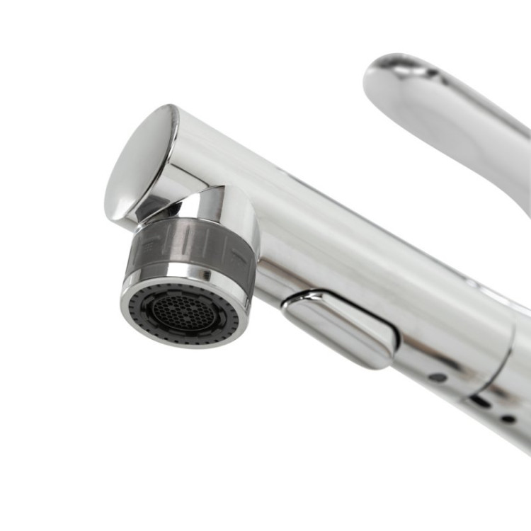 Смеситель для раковины без донного клапана с выдвижным изливом Cezares BB-LVMD-CRM-W0