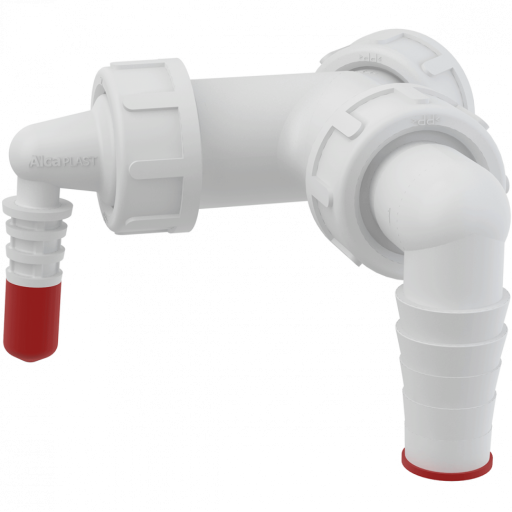 Колено с двумя штуцерами G1&quot;/8–23 с клапанами Alcadrain P149Z