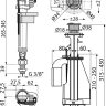 Выпускной комплект с двойной кнопкой Alcadrain SA08ASK 3/8