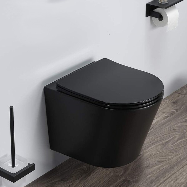 COMFORTY Унитаз подвесной 105MB безободковый чёрный матовый