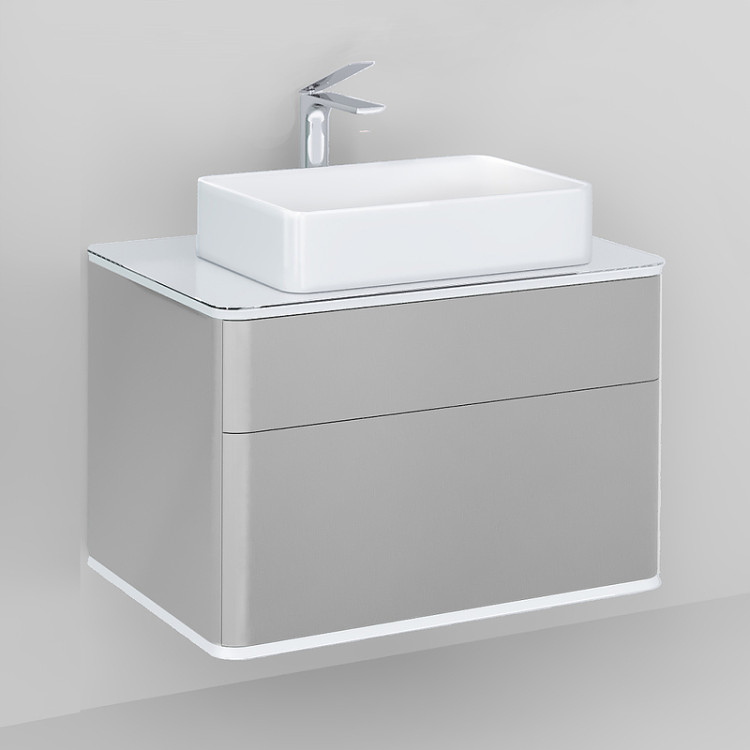 Тумба Pastel 80 подвесная, французский серый