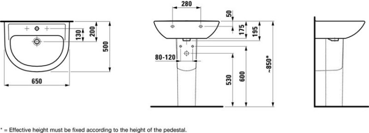Раковина Laufen Pro B 65 8.1095.3