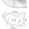 Ванна акриловая асимметричная 1Marka AURA 160*105 R