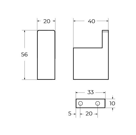 Крючок Cezares SLIDER-HK-01