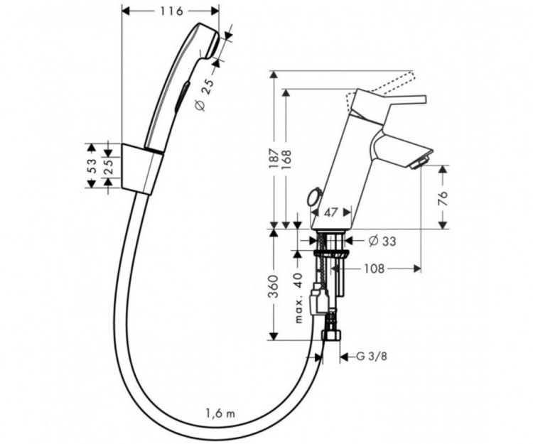 Смеситель для раковины Hansgrohe Talis 32140000