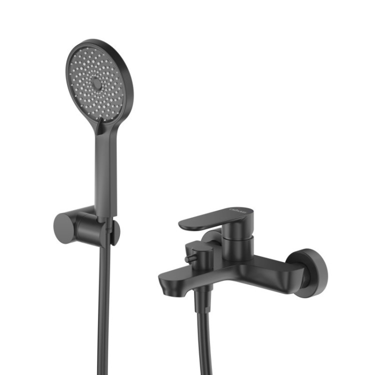 Смеситель для ванны и душа в комплекте с ручным душем, шлангом и держателем Cezares STYLUS-VD-01