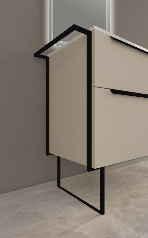 Ножка для шкафчика металлическая, 20x42x87 Cezares 40412