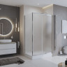 Душевой уголок BELBAGNO UNO-195-AH-1 Cezares UNO-195-AH-1-100/80-P-Cr