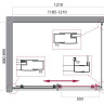 Душевой уголок BELBAGNO UNO-195-AH-1 Cezares UNO-195-AH-1-100/80-P-Cr