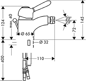 Смеситель для биде Axor Carlton 17210000