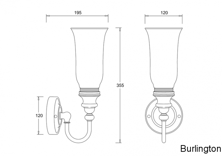 Декоративное бра с абажуром из прозрачного стекла