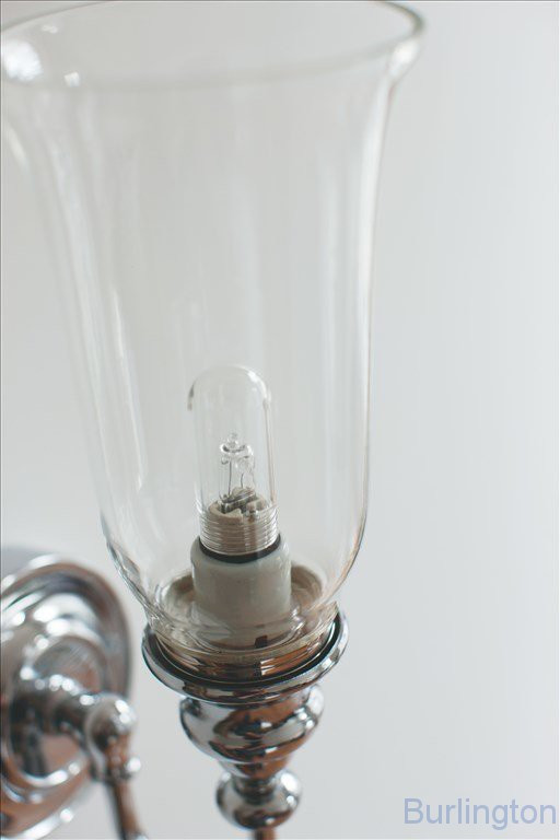 Декоративное бра с абажуром из прозрачного стекла