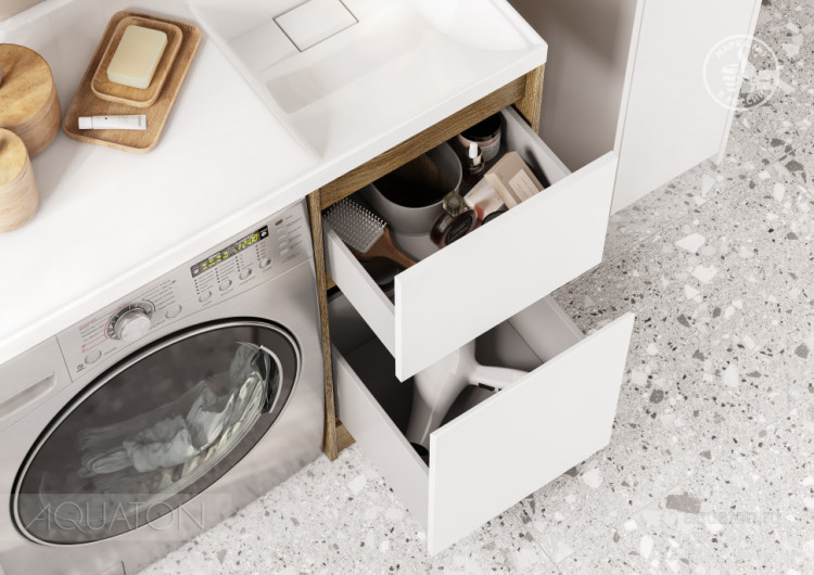 Тумба под раковину AQUATON Лондри 40 Дуб Кантри без фасада 1A267001LHDY0