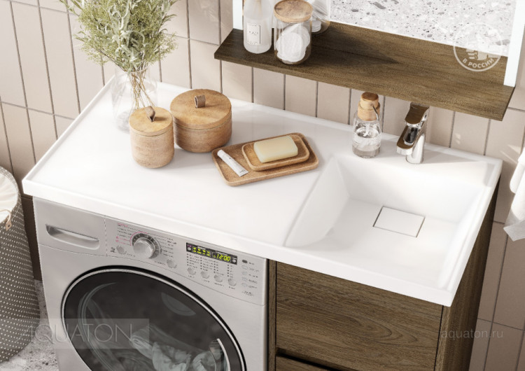 Тумба под раковину AQUATON Лондри 40 Дуб Кантри без фасада 1A267001LHDY0