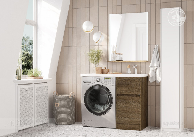 Тумба под раковину AQUATON Лондри 40 Дуб Кантри без фасада 1A267001LHDY0