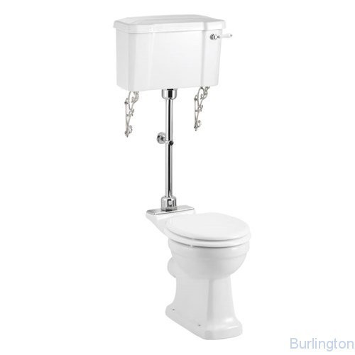 Унитаз безободковый с бачком среднего уровня