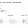 Точечный трап 150х150 мм Confluo Standard Drops 3,металл с перфорацией Drops (Капли), без рамки Cezares 13000011