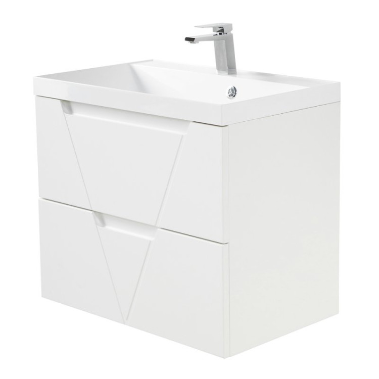 База под раковину подвесная с двумя выкатными ящиками 700x450x570 BelBagno VITTORIA-700-2C-SO-GO-P