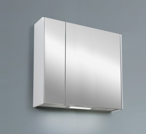 Зеркальный шкаф с двумя распашными дверьми с LED подсветкой дверей Cezares 84218