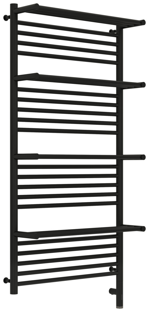 Полотенцесушитель электрический Сунержа Богема с 4 полками 3.0 1200х600 / МЭМ правый Тёмный титан муар