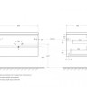 База под раковину подвесная с двумя выкатными ящиками Cezares MOLVENO-100-2C-SO-OSS