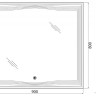 Зеркало с встроенным светильником и сенсорным выключателем, 12W, 220-240V BelBagno SPC-LNS-900-800-LED-TCH