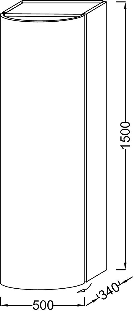 Подвесная колонна 50 см, левосторонняя Jacob Delafon PRESQU'ILE EB1115G-N21