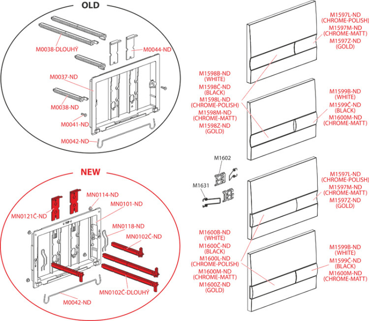 Кнопка управления для скрытых систем инсталляции, черный Alcadrain M1718
