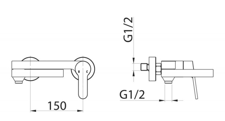 Смеситель для ванны с поворотным изливом Cezares DEL-VASM-IN
