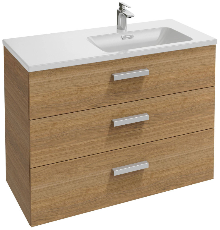 Мебель для раковины-столешницы 100 см, фактурный дуб Jacob Delafon VOX EB2096-R1-E16