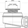 Сифон для душевого поддона с нержавеющей peшeткой Alcadrain A46-50