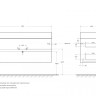 База под раковину подвесная с двумя выкатными ящиками Cezares MOLVENO 46-80-2C-SO-LB