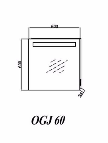 Зеркало Kolpa San Jolie OGJ 60 WH/WH
