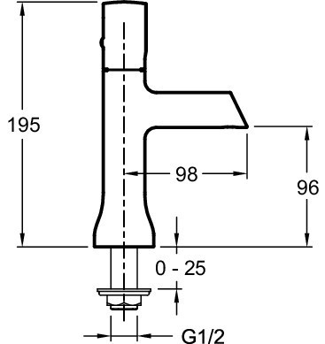Кран для холодной воды Jacob Delafon TOOBI E8967-CP