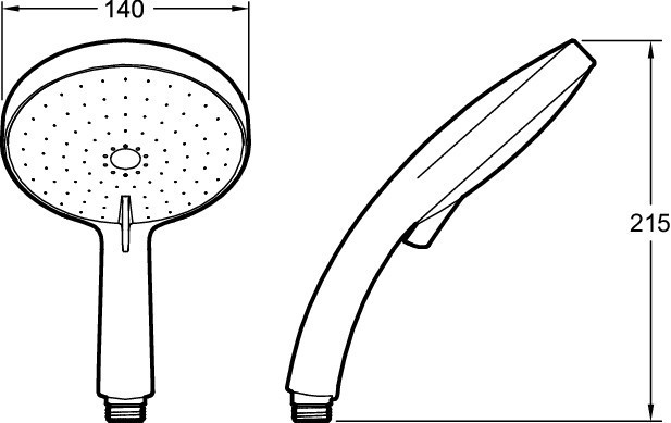 5-ти режимный ручной душ диаметром 140 мм Jacob Delafon CITRUS E12978-CP