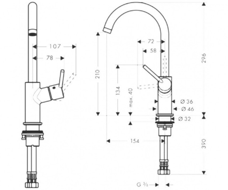 Смеситель для кухни Hansgrohe Talis 32082000